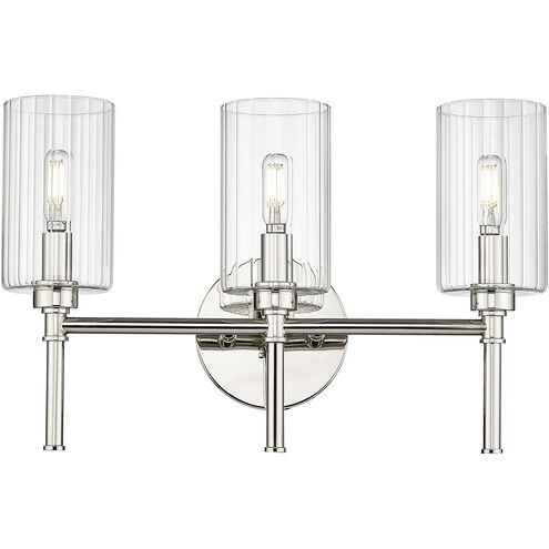 Chastine 3 Light 19 inch Polished Nickel Vanity Light Wall Light
